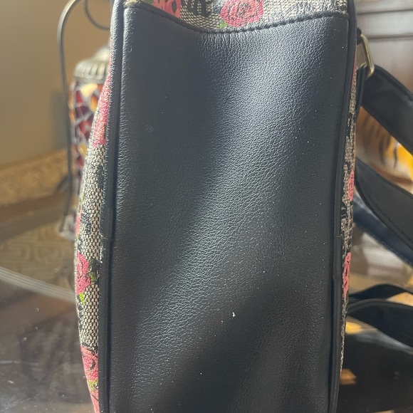 Juicy Couture Black Rose Floral Wordplay Mini Backpack - Picture 8 of 10